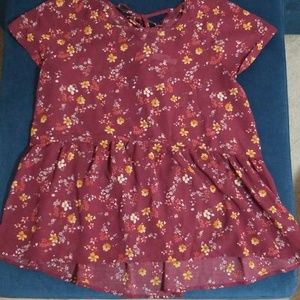 COPY - Xhilaration Floral Babydoll Top